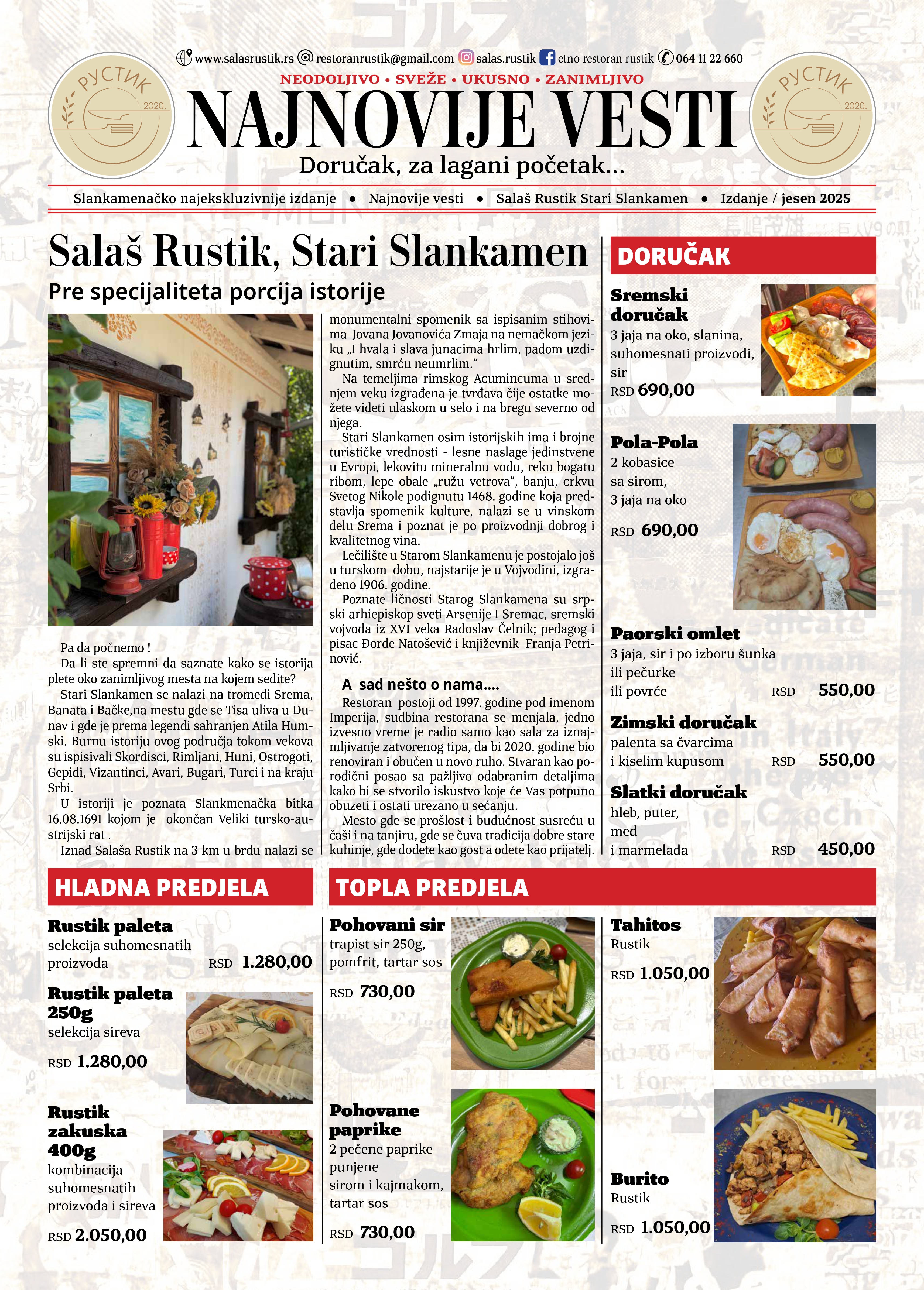 Menu page 1